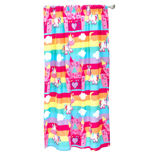 Unicorn Dreams 4 Piece (2 Panels, 2 Tiebacks) Drapes