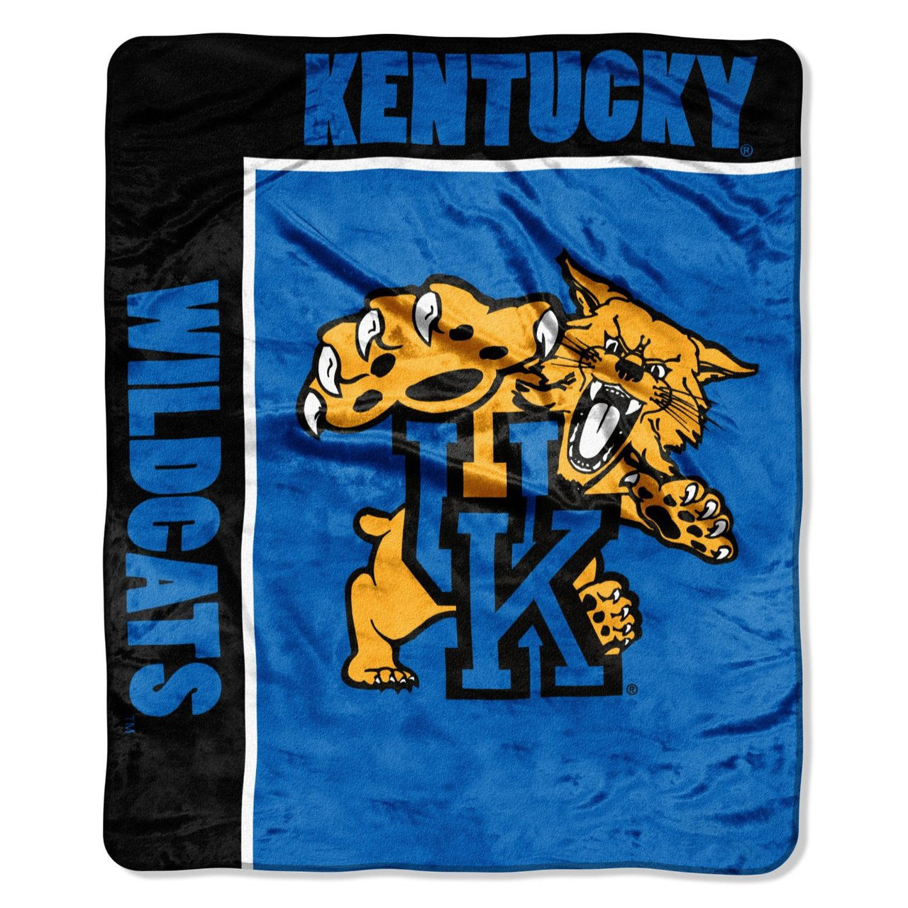 NCAA Kentucky Wildcats 50-Inch-by-60-Inch Raschel Plush Throw "School Spirit" Design