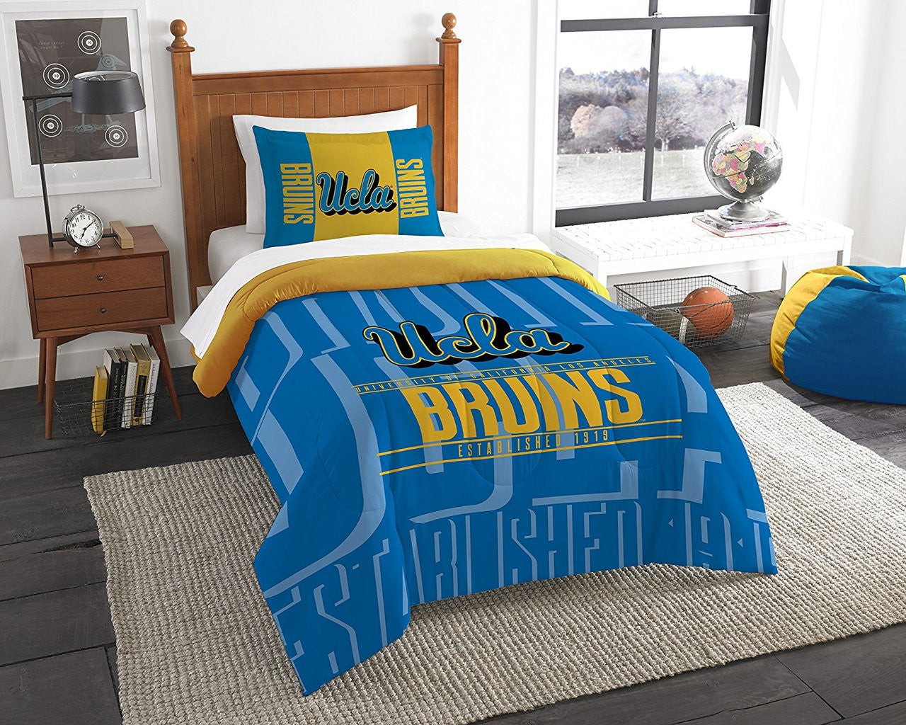 NCAA UCLA Bruins Twin Size Comforter & Sham Set