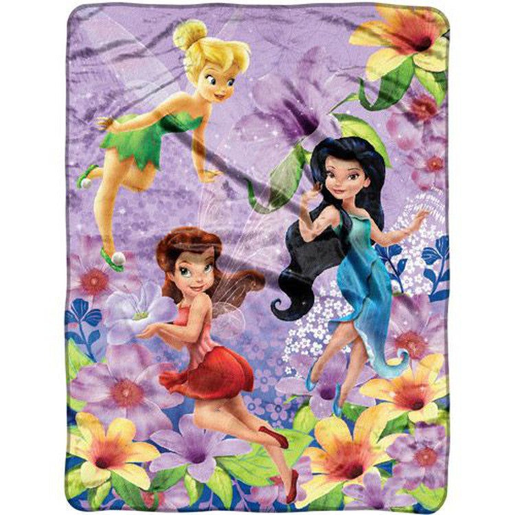 Disney Fairies "Spring Pixies" Micro Raschel Throw Blanket