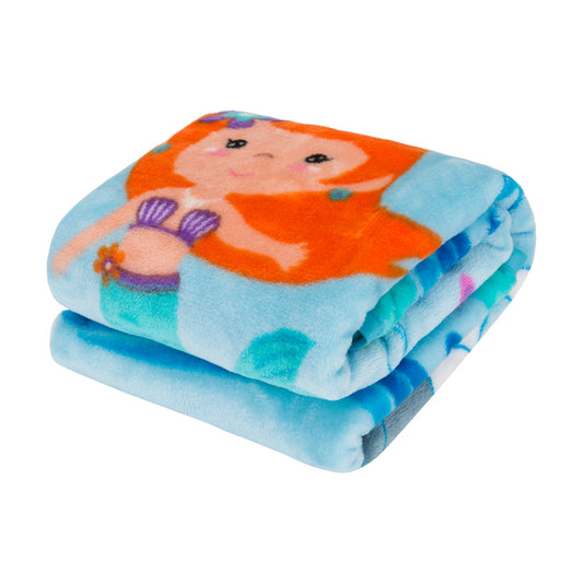Everyday Kids Toddler Throw Blanket - Mermaids Undersea Adventure
