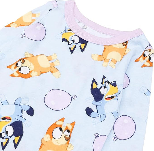 Bluey Girls 4-Piece Long Sleeve Pajama Set