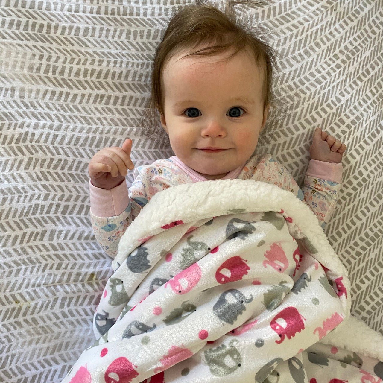 Everyday Kids Baby Blanket Pink Elephant