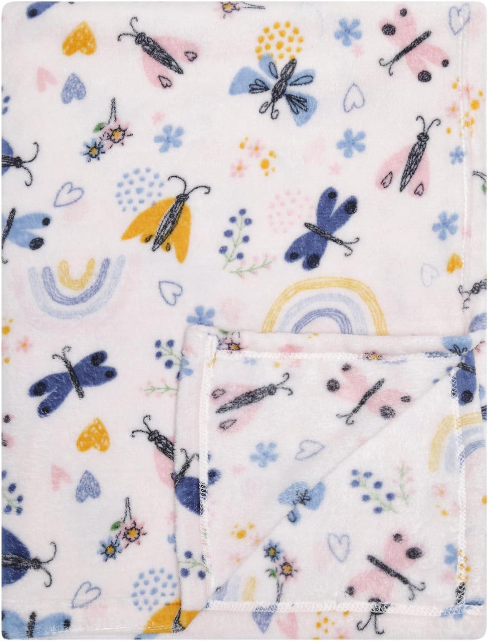 Baby Blanket Butterflies and Rainbows , 30"x 40"