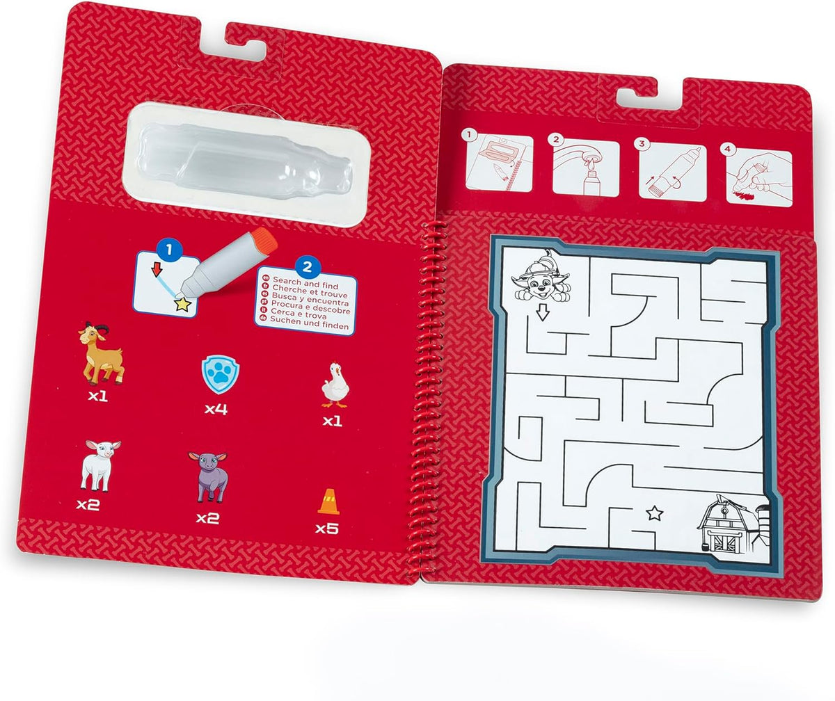 Melissa & Doug PAW Patrol Water Wow! Marshall Water Reveal Travel Activity Book, Reusable Coloring Pad for Kids Ages 3+