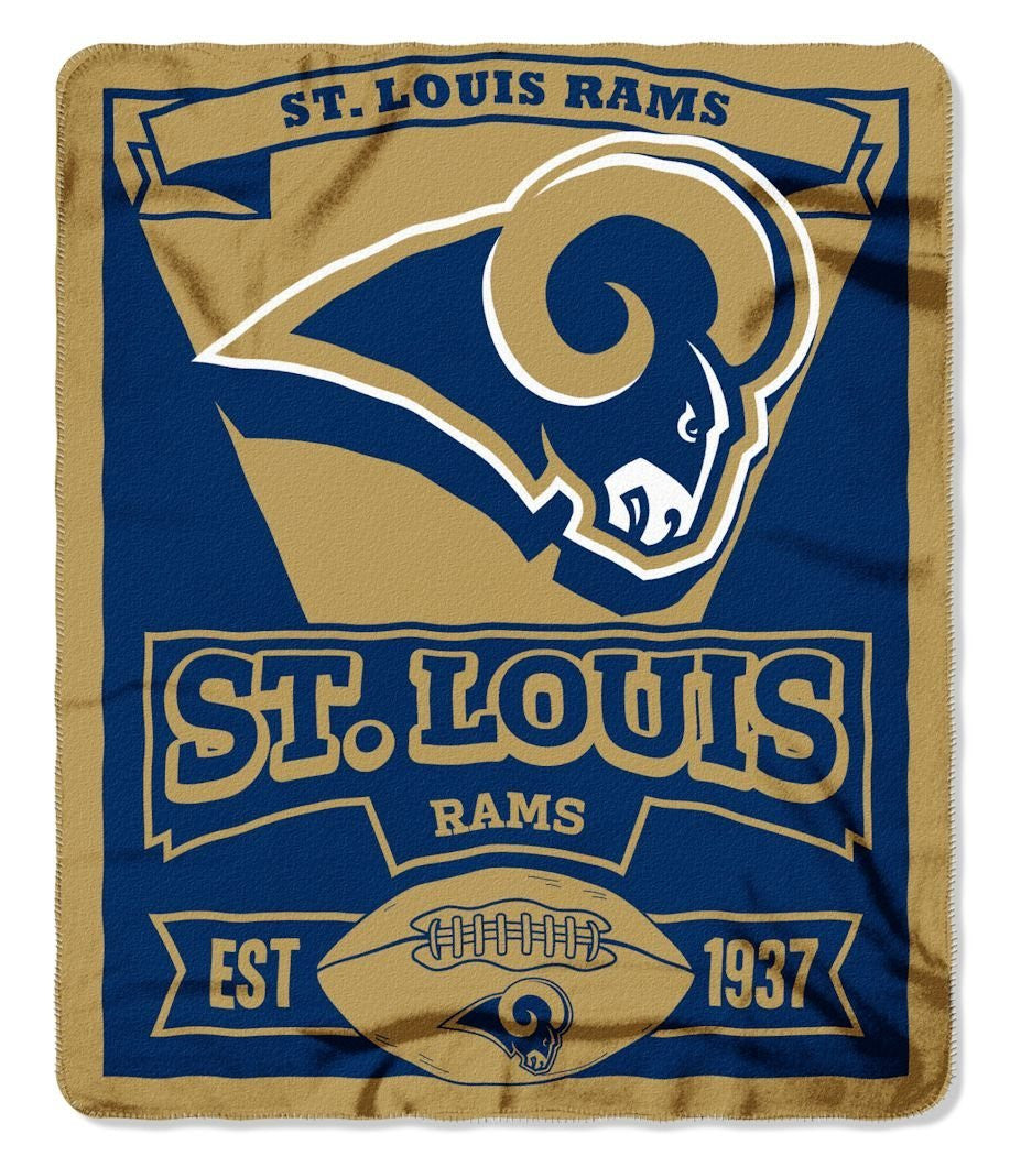 St. Louis Rams 50x60 Marque Design Fleece Blanket