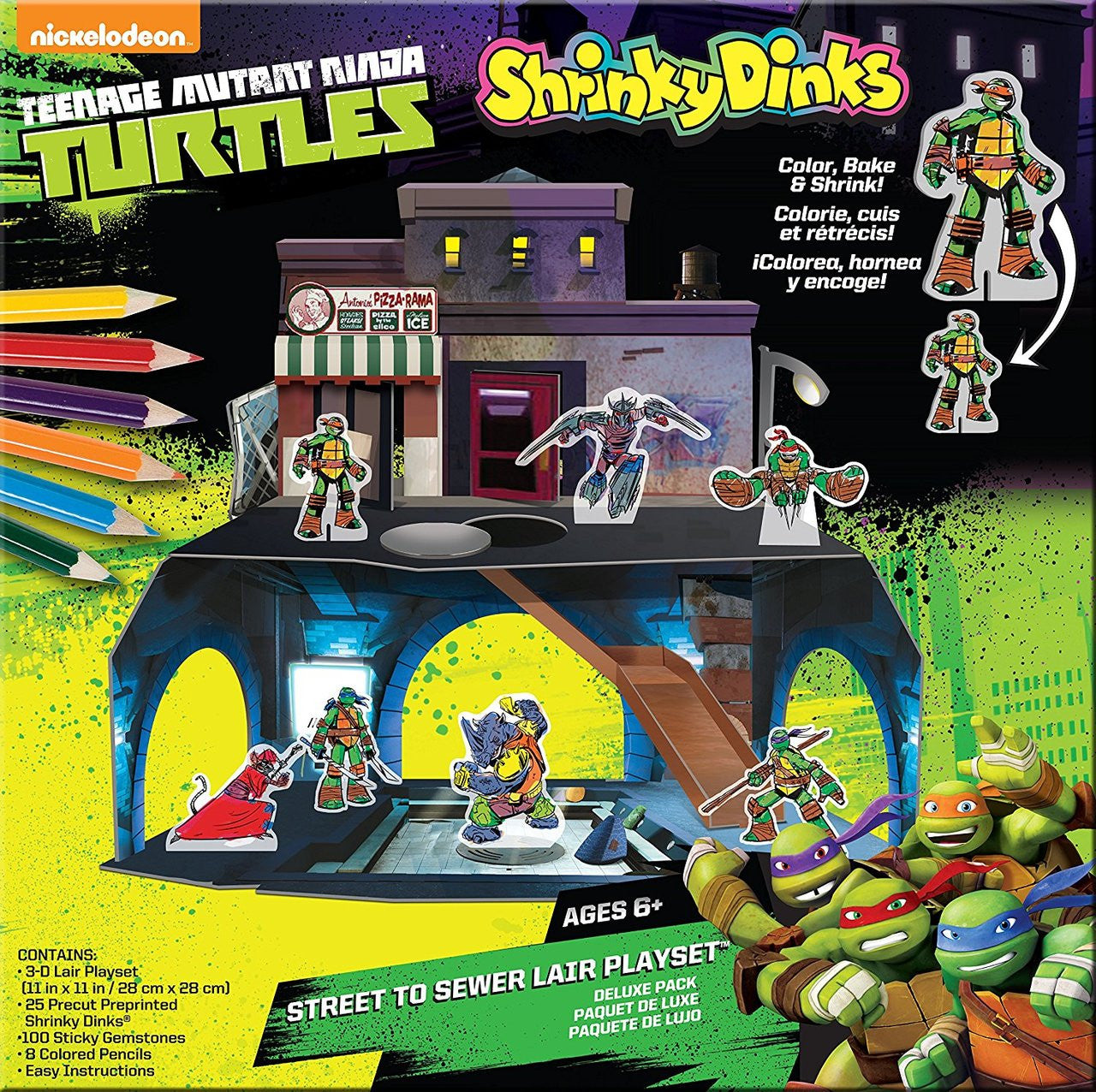 TMNT Shrinky Dinks 'Street to Sewer Lair' Playset