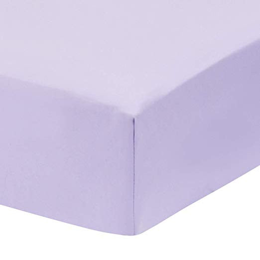 Everyday Kids 2 Pack Fitted Girls Crib Sheet - Princess/Lavender