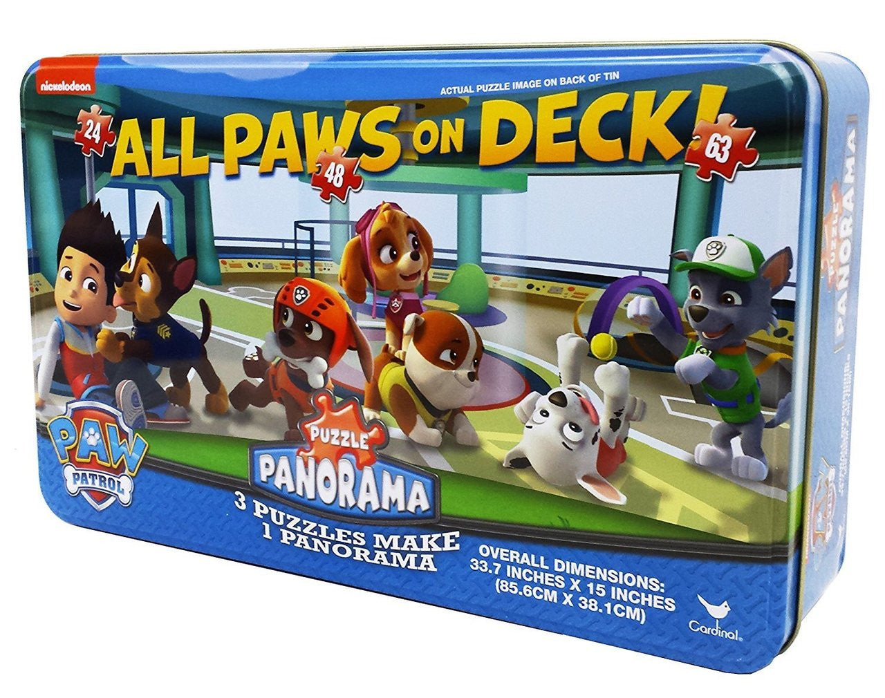 Paw Patrol Panorama Puzzle in Collectible Tin Box - All Paws on Deck!