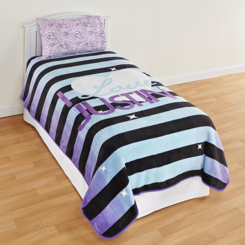 Justin Bieber Comforter Size Twin Plush Blanket