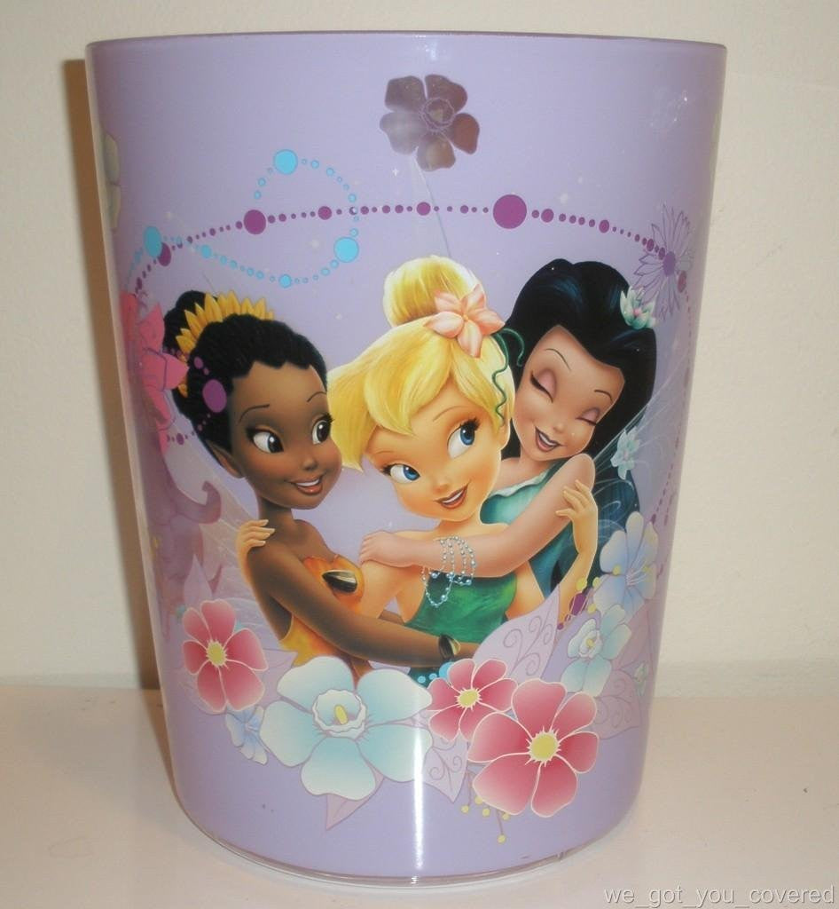 Disney Tinkerbell Wastebasket Trash Bin Fairies