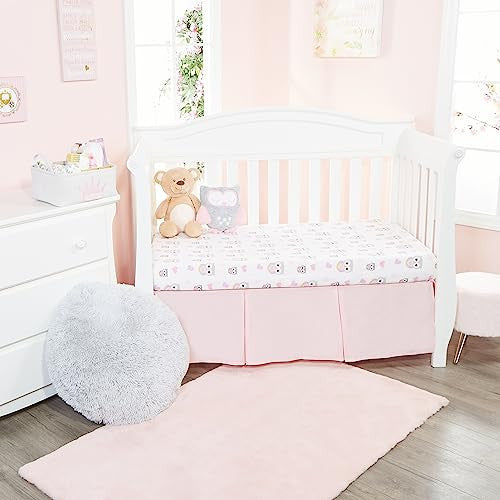 2PK Crib Sheets - Owls and Pink