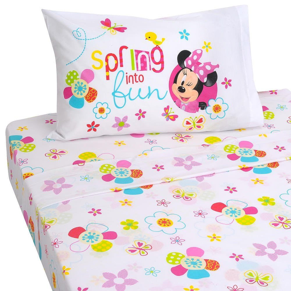 Disney Minnie Mouse Bow-Tique Twin Size 3 Piece Sheet Set