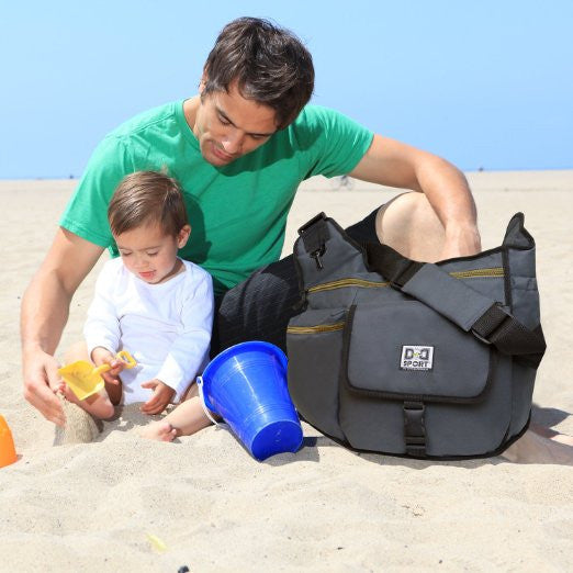 Diaper Dude Sport Bag by Chris Pegula - Grey Sling Messenger Diaper Bag