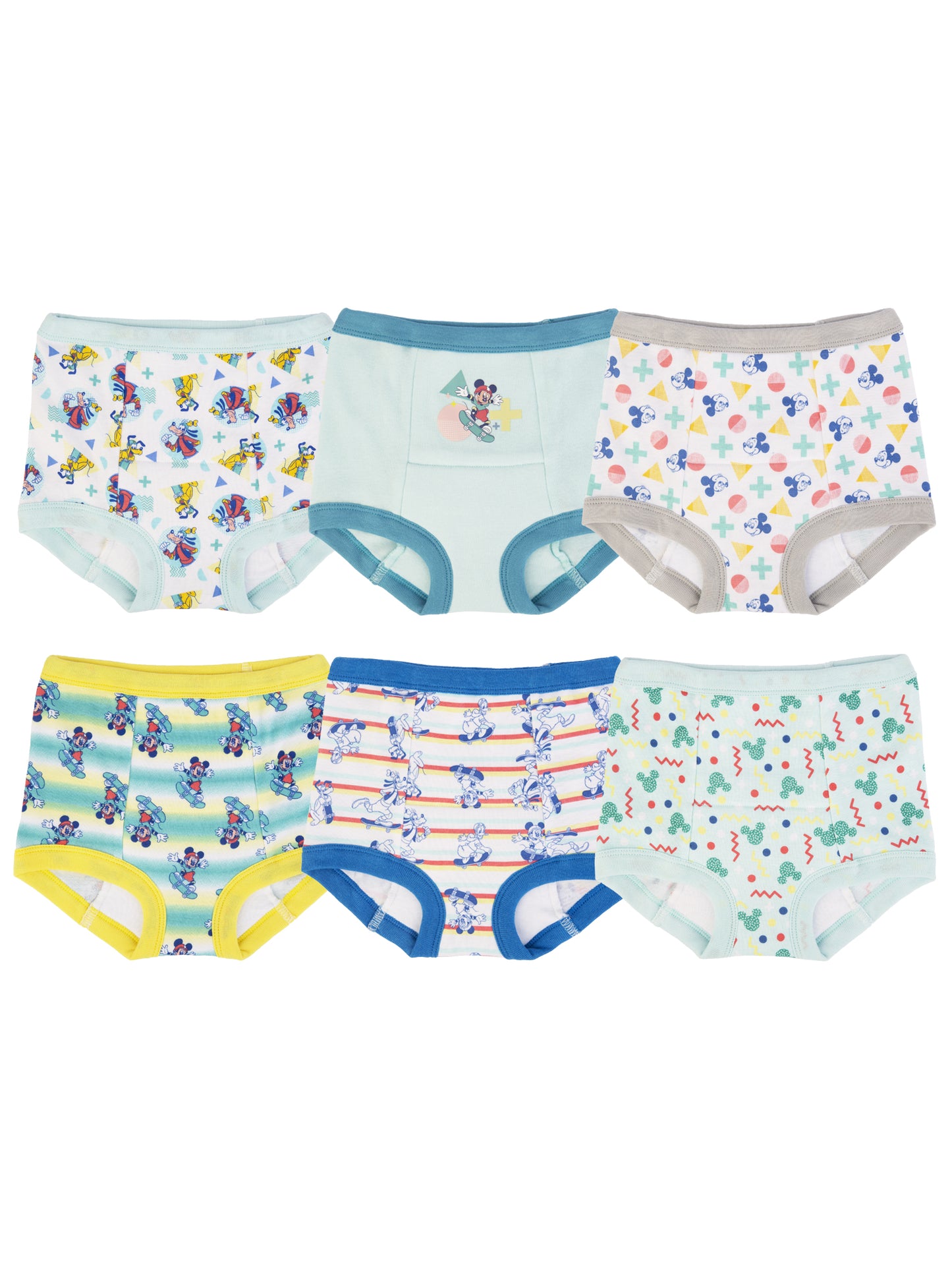 Disney Mickey Mouse Toddler 6-Pack Training Pants – Cotton Potty Training Underwear with Bonus Sticker Chart