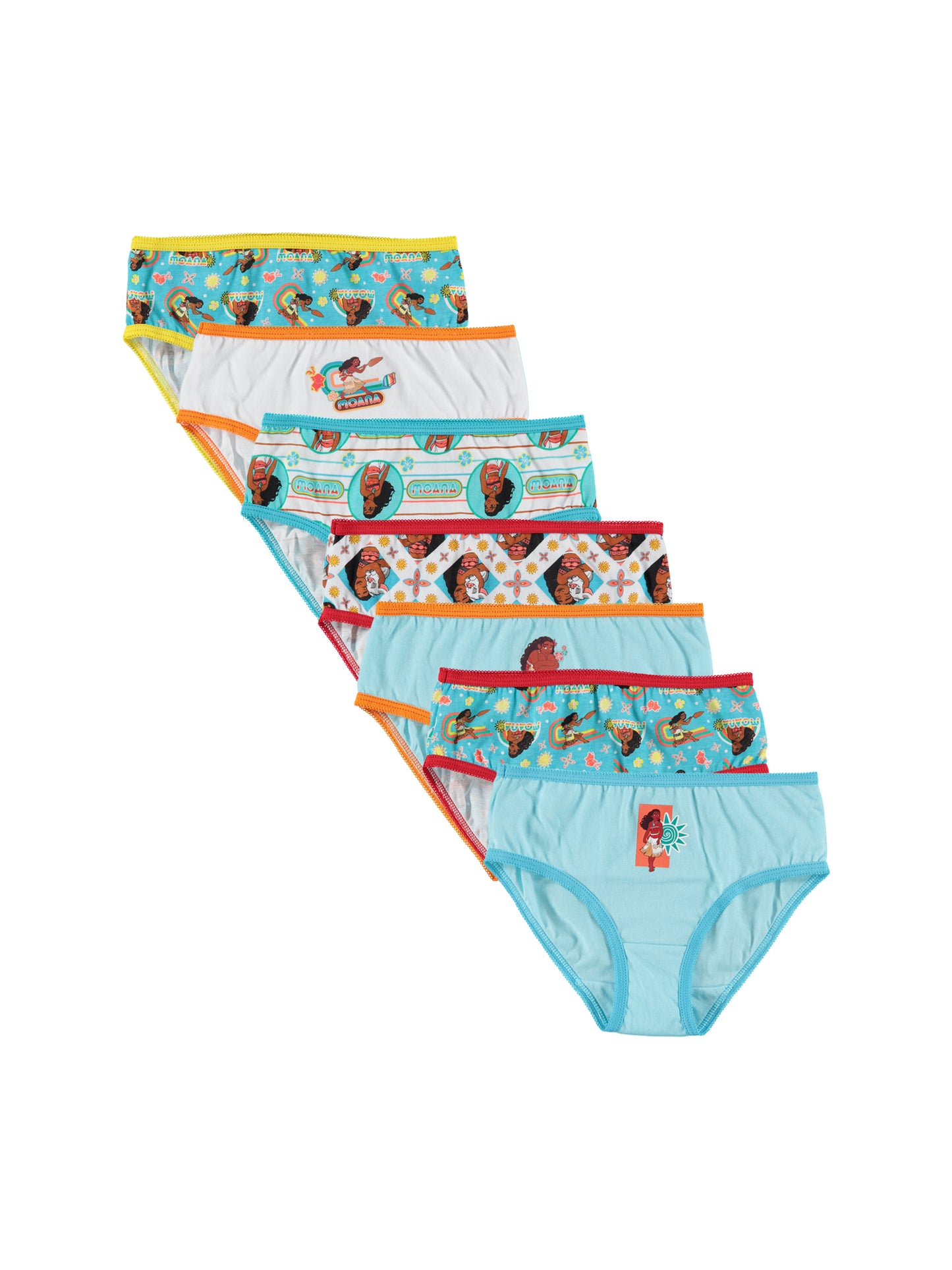 Disney Moana Girls 7-Pack Briefs – Soft Cotton Character Underwear