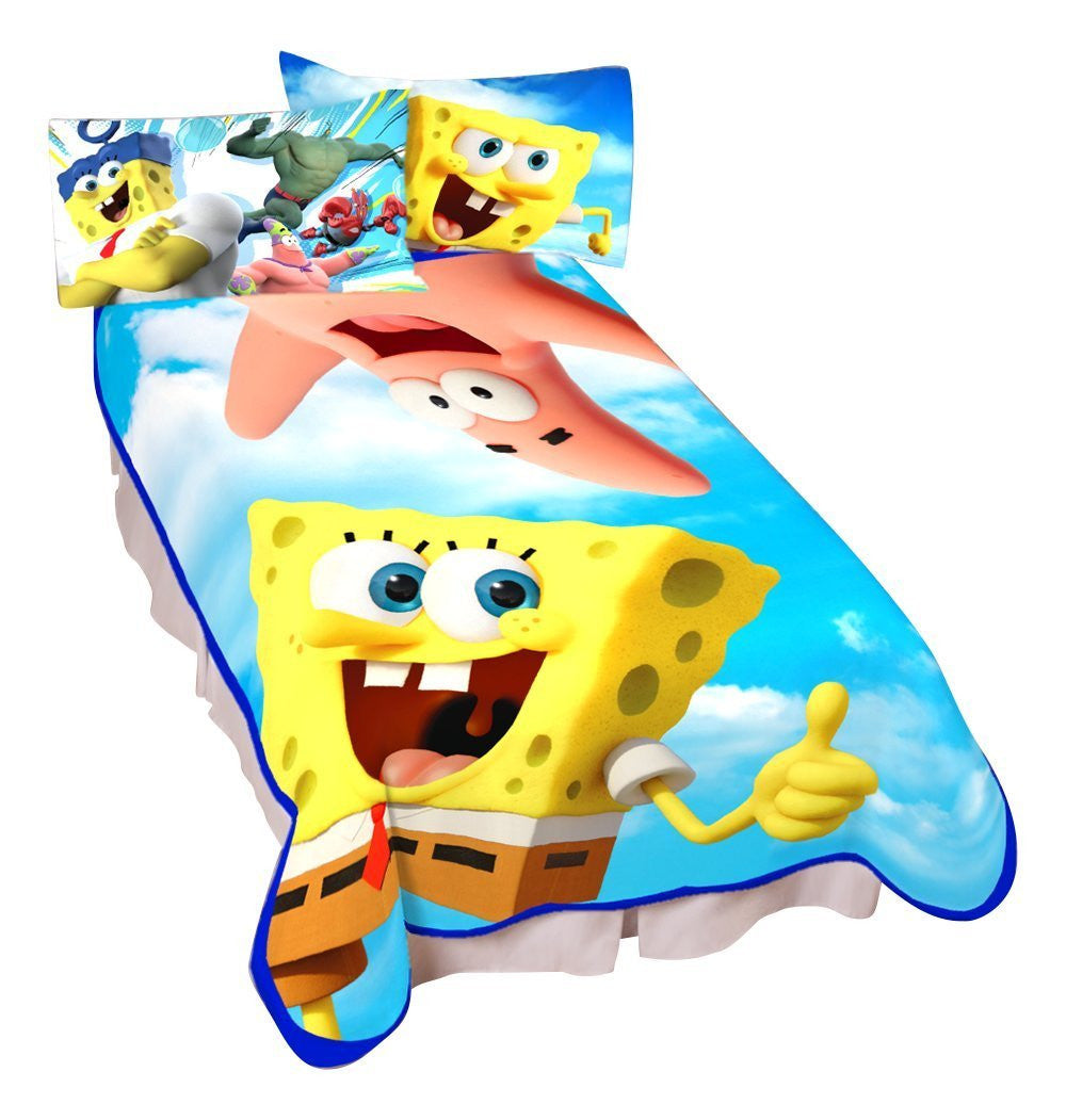 Nickelodeon SpongeBob Floating Away Microraschel Blanket, 62 by 90-Inch