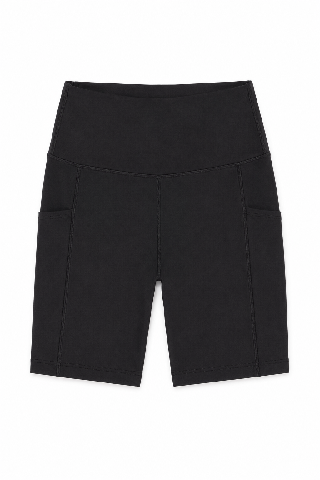 New York Laundry Women's High-Waisted Athletic Workout Set with 5" Biker Shorts, Black