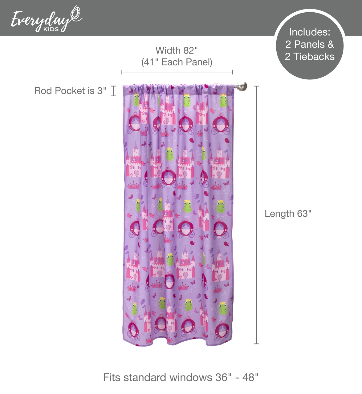 Everyday Kids Princess Storyland Drapes