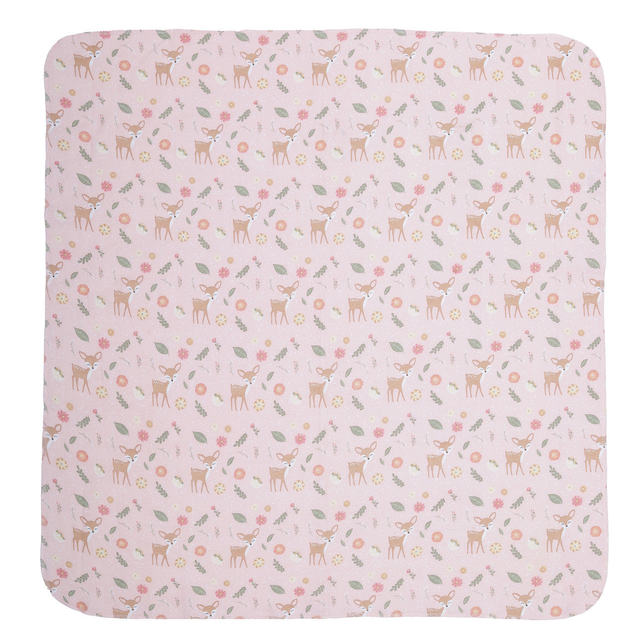 EVERYDAY KIDS 4 Pack Flannel Receiving Baby Blanket Set - Woodland Animals/Rainbow