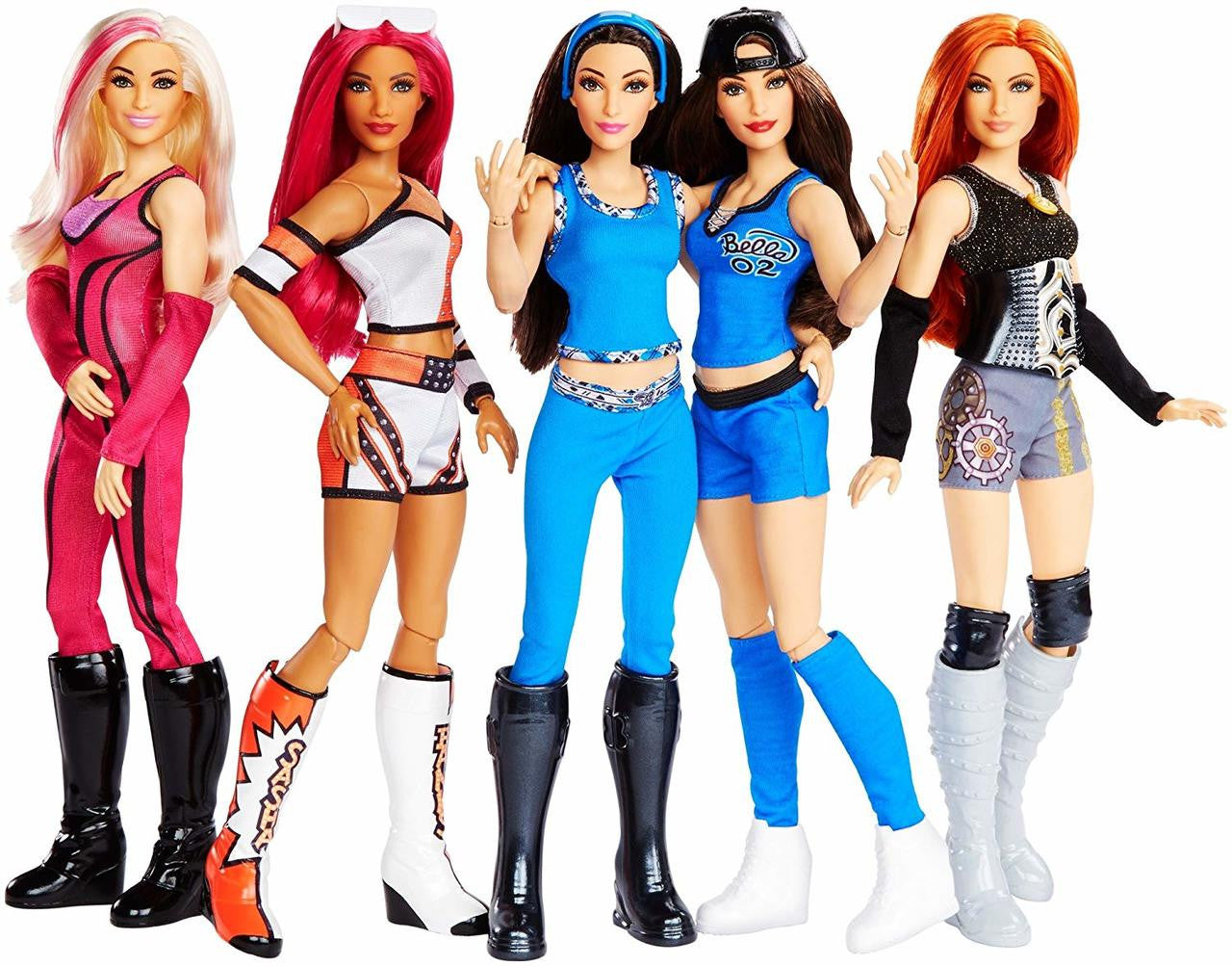 WWE Superstars Collection Fashion Dolls, 5 pack