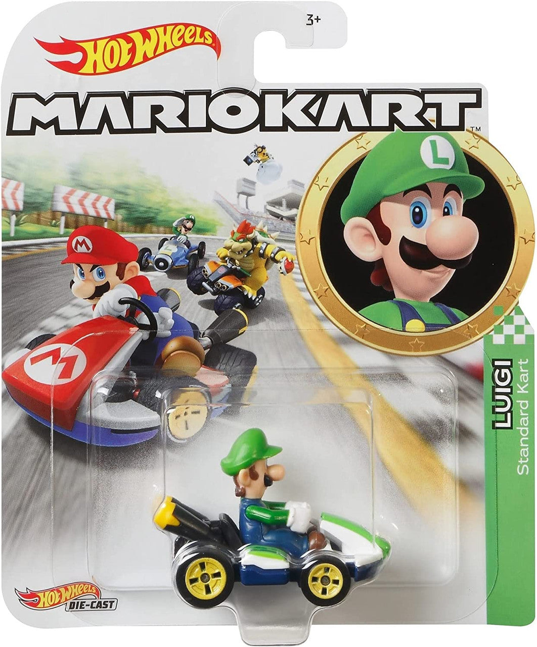 Hot Wheels Mario Kart Luigi 1:64 Die-Cast Kart