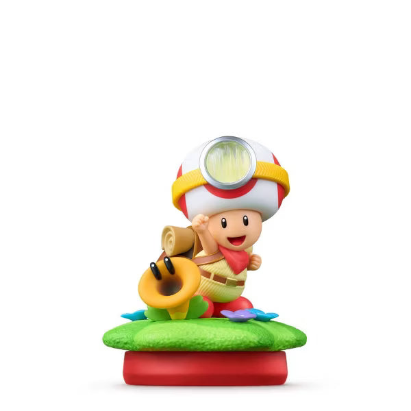 Nintendo amiibo Captain Toad & Talking Flower Figure, Super Mario Bros. Wonder Official NFC Character Figure for Nintendo Switch, Red and Yellow