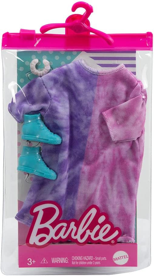 Barbie Fashion, Pink/Purple Long Shirt, Shoes & Bracelet