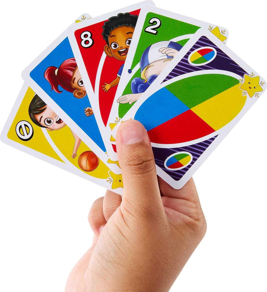 Mattel Games UNO Junior Move Kids Card Game with Action Rules, Family & Travel Party Game for Kids and Families