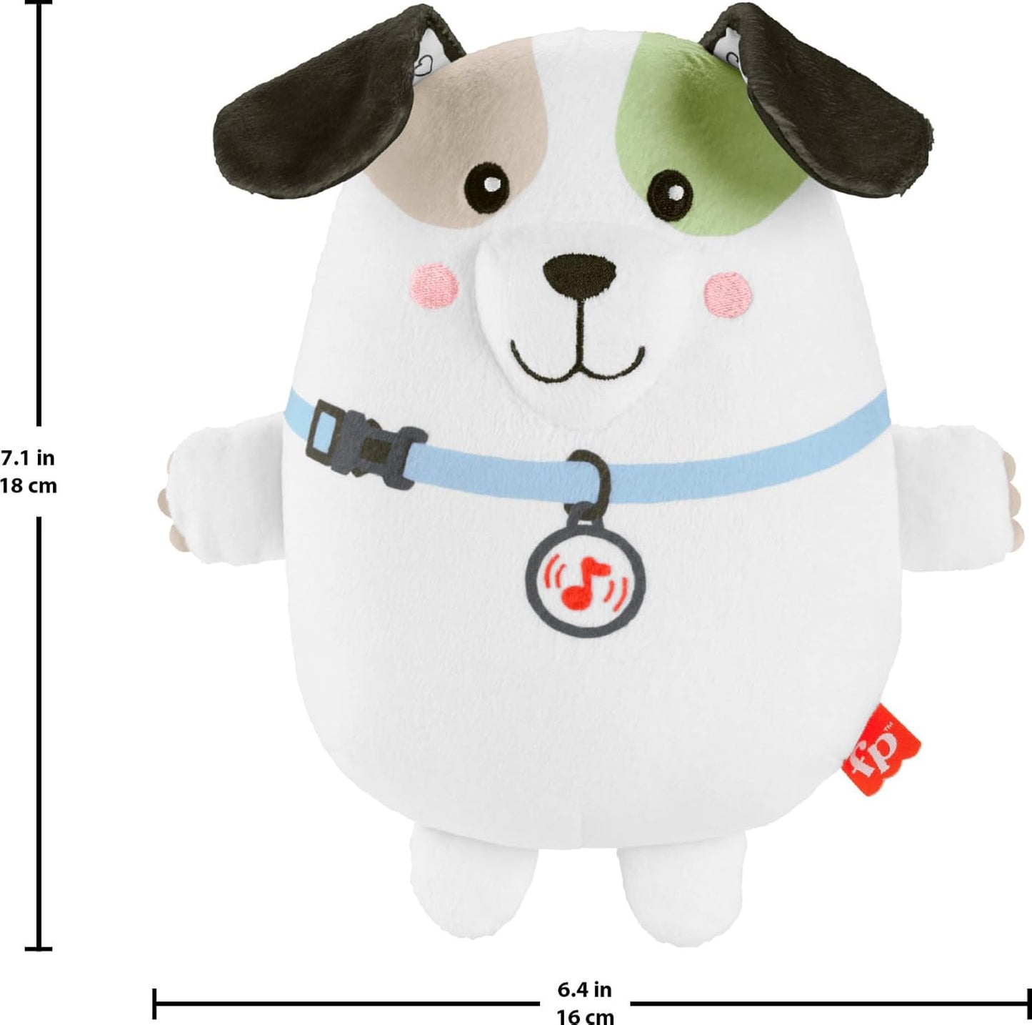 Fisher-Price Calming Vibes Puppy Soother Plush with Portable Sound Machine & Vibrations for Newborns 0+ Months
