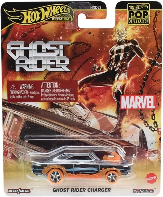 Hot Wheels Premium Pop Culture Marvel Ghost Rider Charger Die Cast Vehicle
