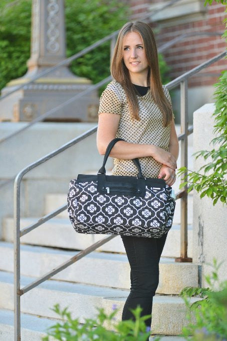 JJ Cole Parker Diaper Bag, Black Floret