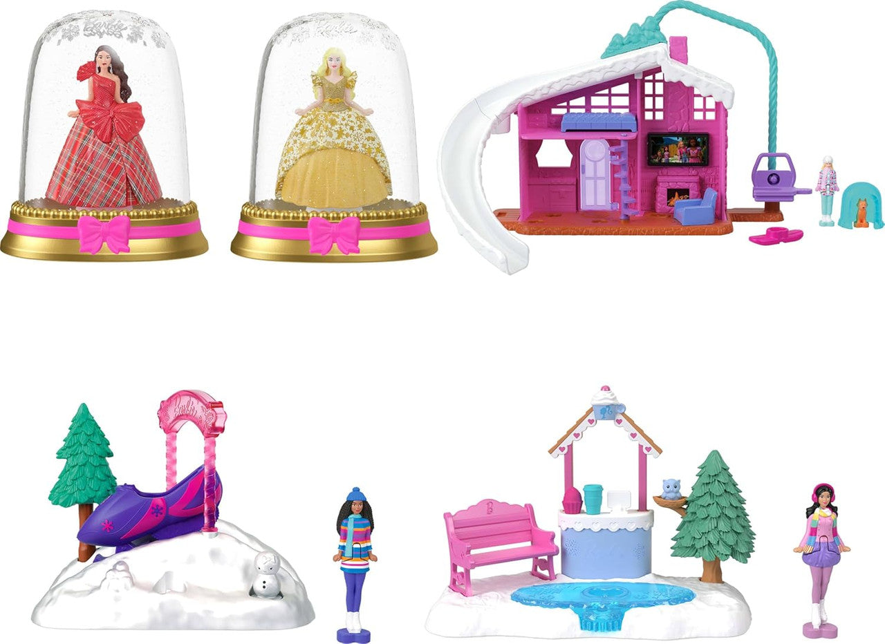 Barbie Mini BarbieLand Bundle Including 2 Holiday Dolls