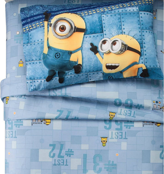 Despicable Me 3 Minions Blue 3 Pieces Twin Sheet Set