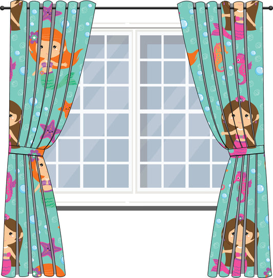 Everyday Kids Mermaid Undersea Adventure Drapes