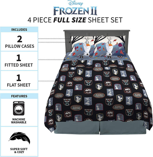Disney Frozen II 4 Piece Full Sheet Set
