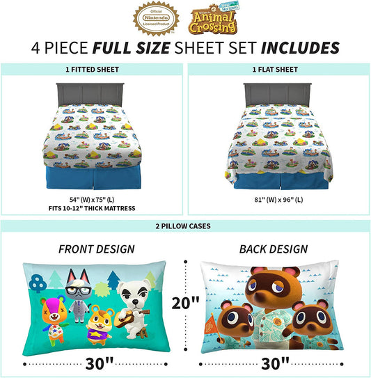 Animal Crossing Gone Camping Full Sheet Set