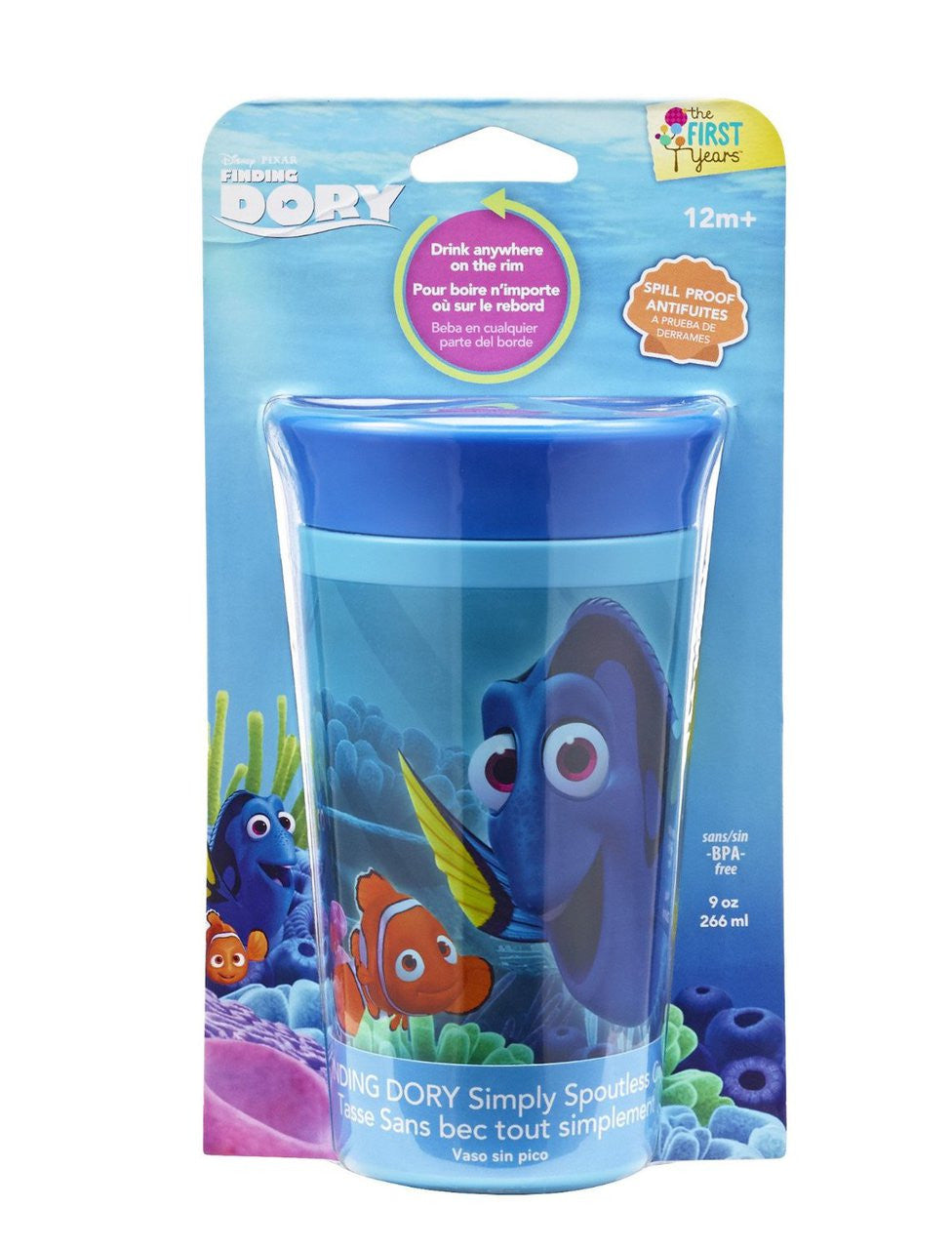 The First Years Disney/Pixar Finding Dory Simply Spoutless Cup, 9 Ounce