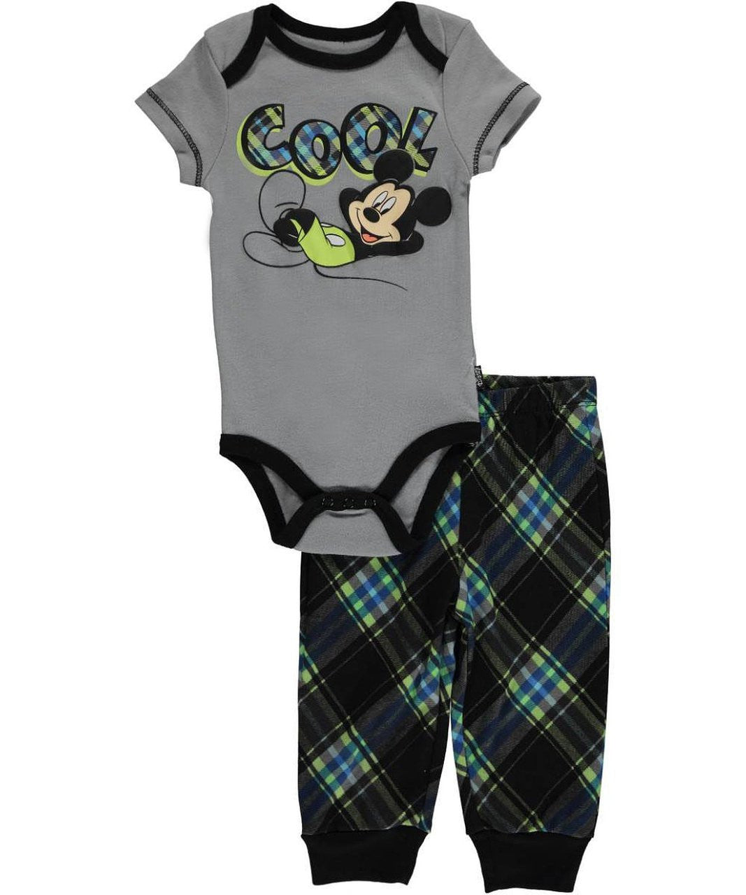 Disney Mickey Mouse Newborn Baby- Boy 2 Piece Creeper Bodysuit and Pants Set (0-3 mos.)