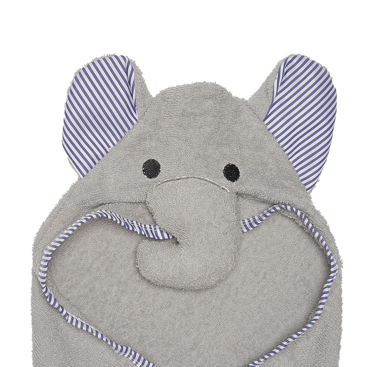 EVERYDAY KIDS Hooded Baby Toddler Bath Towel - Gray Elephant