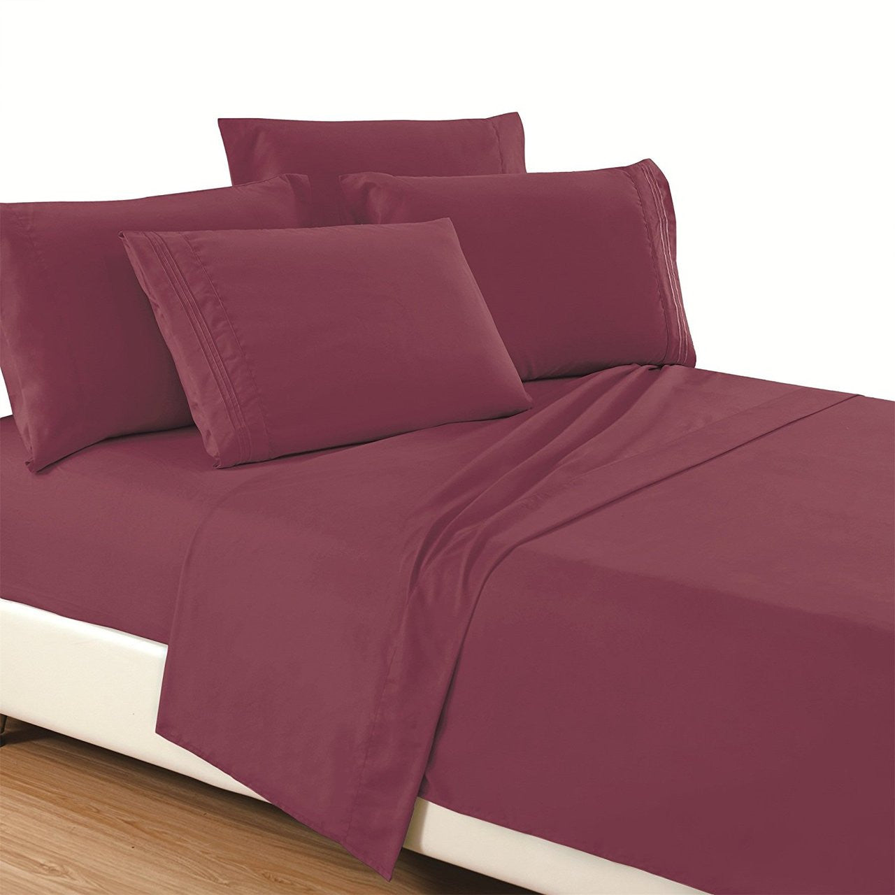 Fifth Avenue Home 'Burgundy' Full Size Bed Sheet Set