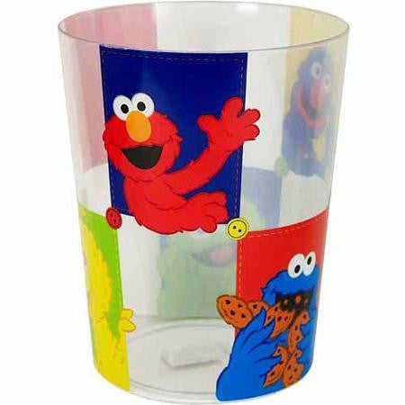 Sesame street "Patchwork" Acrylic Wastebasket