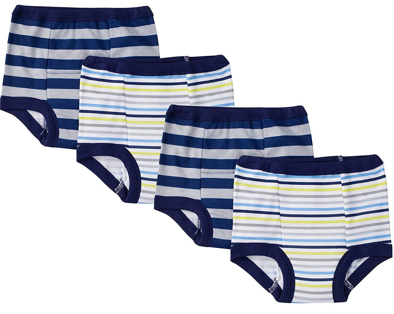 Gerber Little Boys 4-Pack Training Pants - Blue Stripes (2T)