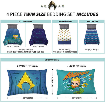 Aquaman Twin Comforter Set