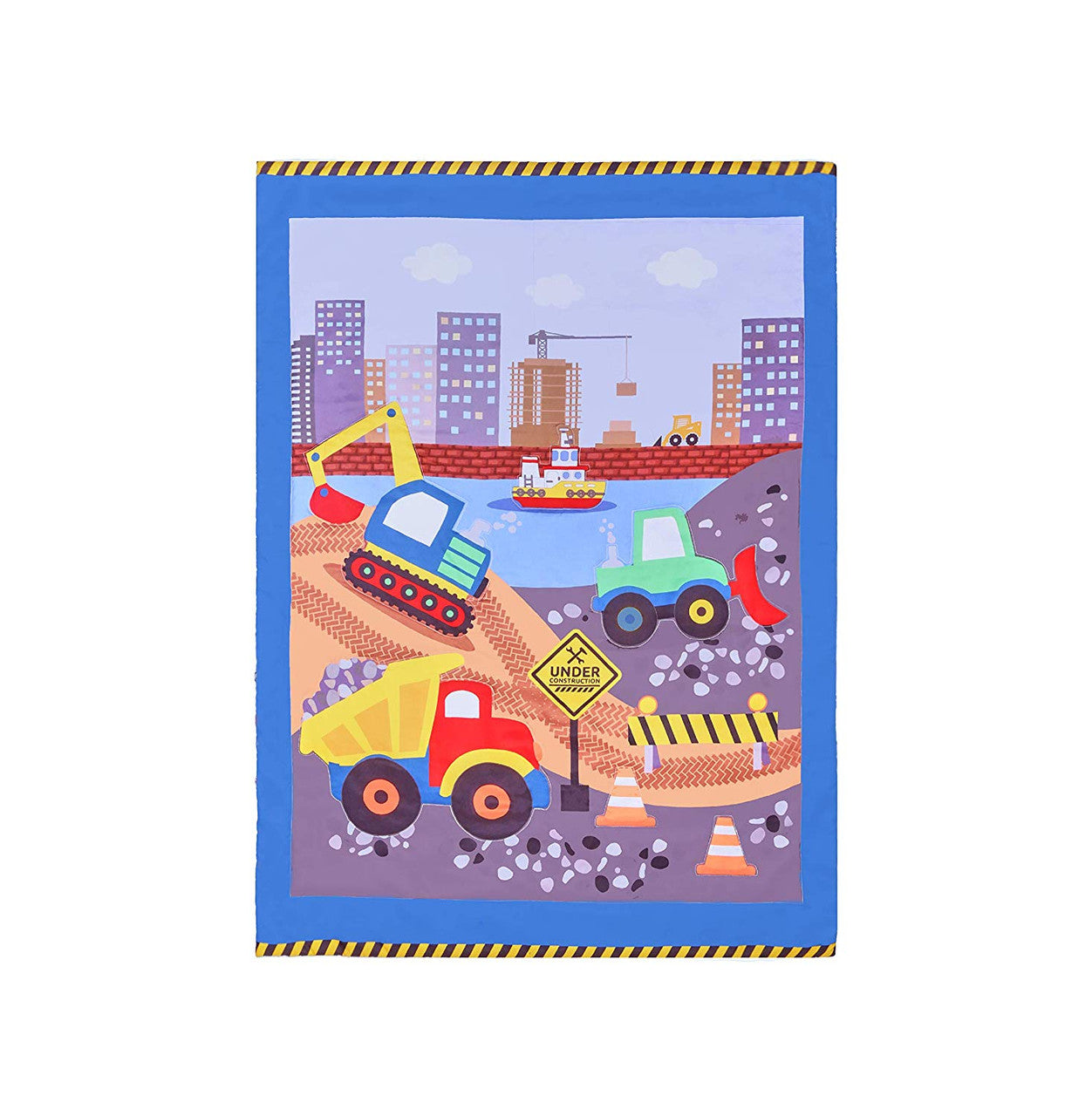 Everyday Kids 4 Piece Toddler Bedding Set - Under Construction