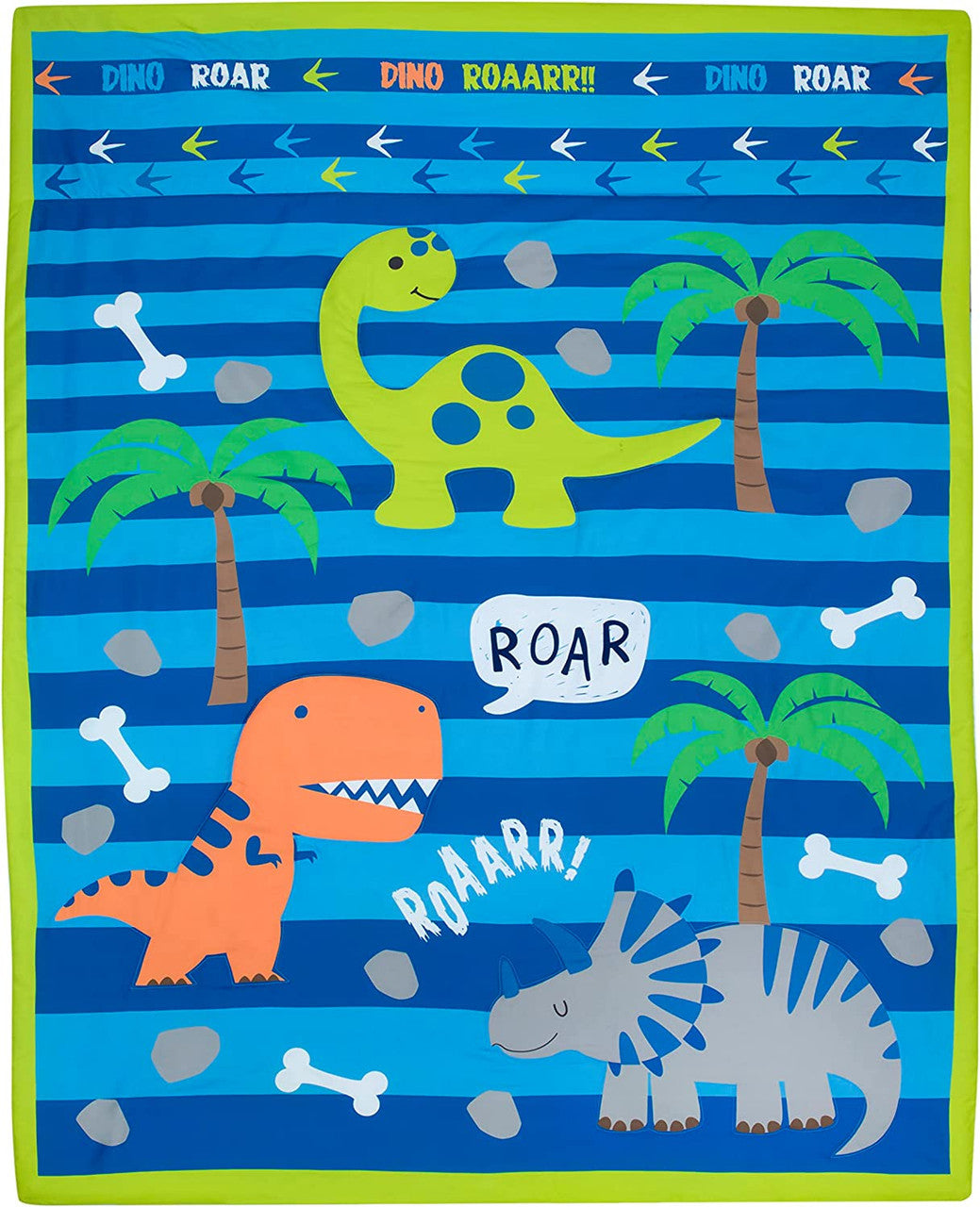 Everyday Kids 4 Piece Dinosaurs Toddler Bedding Set