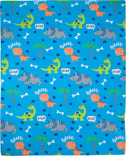 Everyday Kids 4 Piece Dinosaurs Toddler Bedding Set
