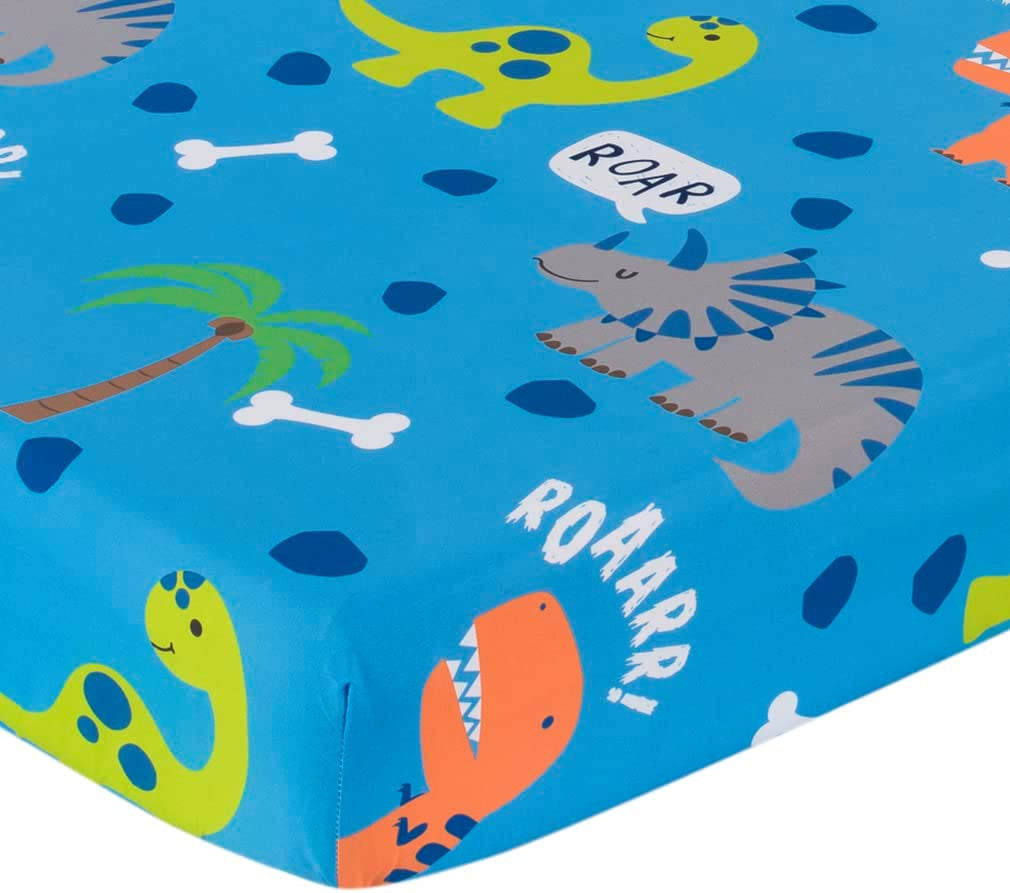 Everyday Kids 4 Piece Dinosaurs Toddler Bedding Set