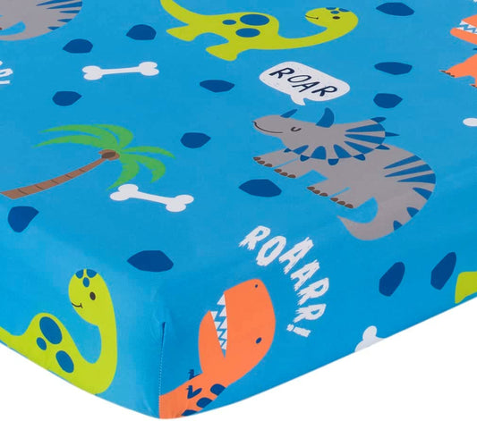 Everyday Kids 4 Piece Dinosaurs Toddler Bedding Set