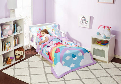 Everyday Kids 4 Piece Toddler Bedding Set - Unicorn Dreams